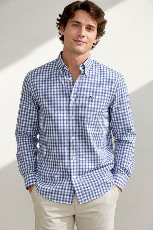 Vineyard Vines Other - Vineyard Vines Blue White Gingham Button Down Shirt S